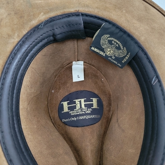 Hershel Hat Co Brown Leather Hat - Picture 2 of 9